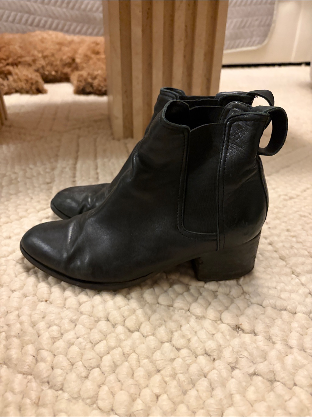Rag & Bone Black Leather Chelsea Ankle Boots